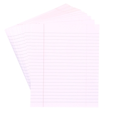 8" x 6.5" Exercise Paper, 8mm Ruled With Margin, 2 Hole Punched - 5 Reams